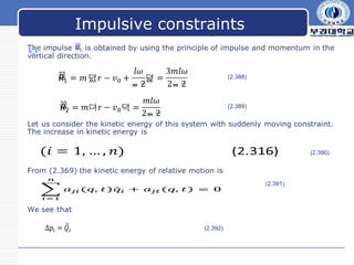 LOGO
    Impulsive constraints

                              (2.388)




                              (2.389)




                                                  (2.390)




                                        (2.391)




                    (2.392)
 