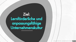 Ziel:
Lernförderliche und
anpassungsfähige
Unternehmenskultur
Foelsing / Schmitz 2021 - LearningDevelopment.institute
 