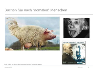 Suchen Sie nach "nomalen" Menschen08.07.201118(Quelle: Vortrag Jörg Wiesner, HR Fachkonferenz Employer Branding 24.03.2011) 