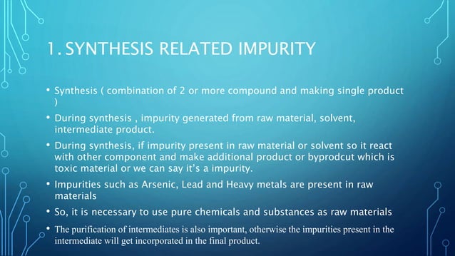 Impurity (effect and sources) | PPTX | Science