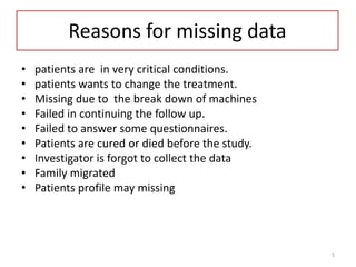 Imputation techniques for missing data in clinical trials | PPTX