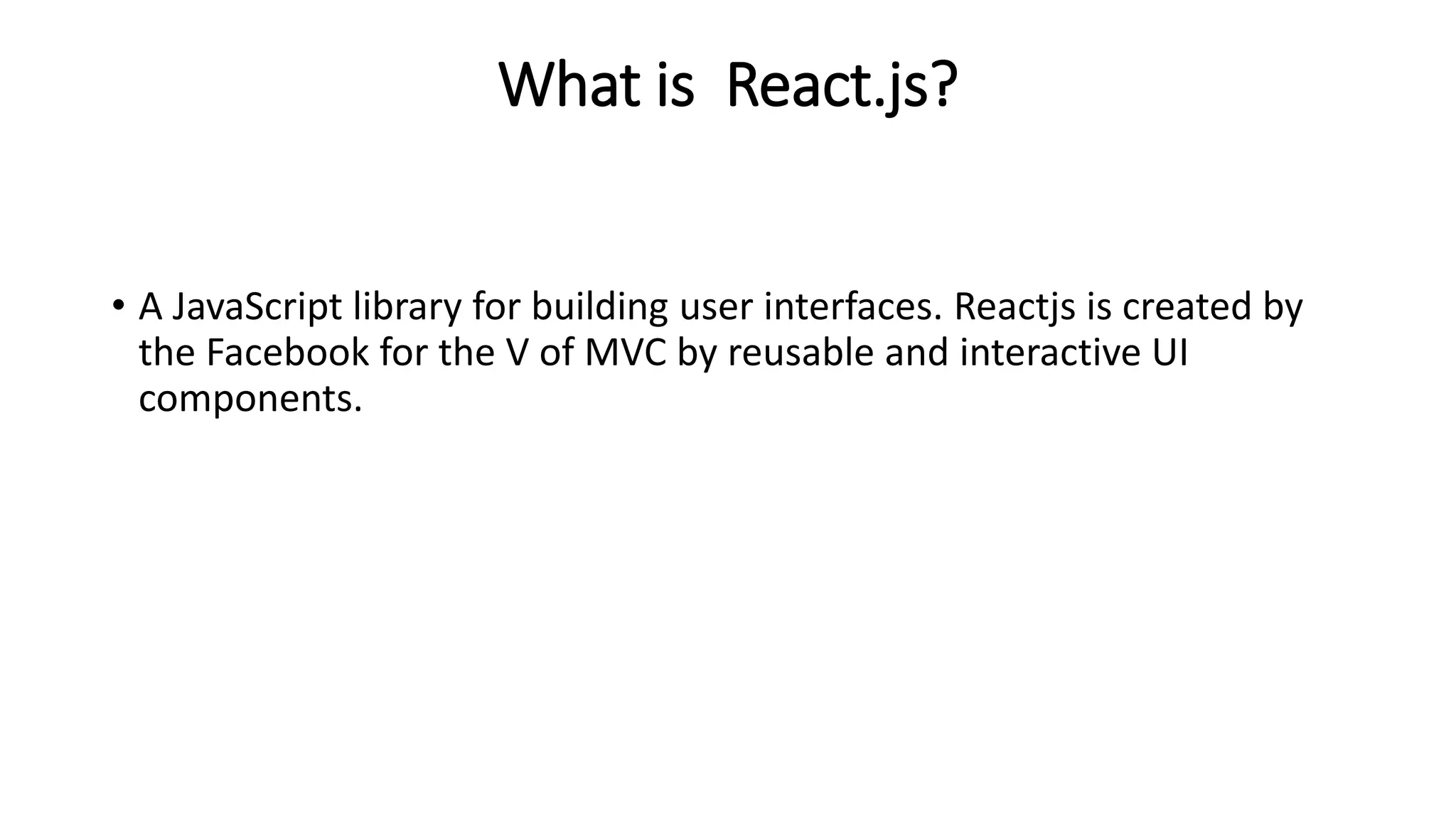 Getting started with react & redux | PPT
