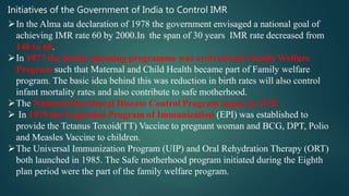 Infant Mortality Rate in India -Millennium Development Goal | PPTX