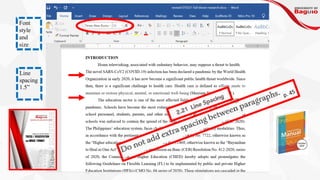 Line
spacing
1.5”
Font
style
and
size
 