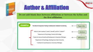 Do not add blank lines between affiliations or between the byline and
the first affiliation.
 