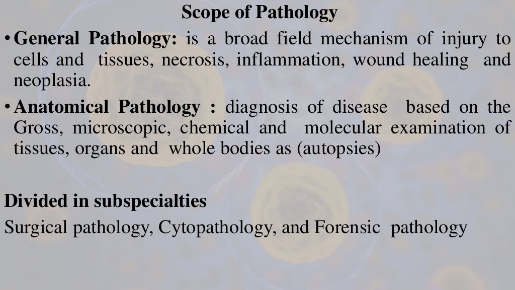 definition and scope of pathology