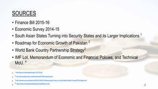 SOURCES
• Finance Bill 2015-16
• Economic Survey 2014-15
• South Asian States Turning into Security States and its Larger ...
