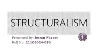 Presented by: Imran Nazeer
Roll No: 21103024-076
1
 