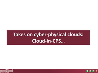 Takesoncyber-physicalclouds: Cloud-in-CPS…  