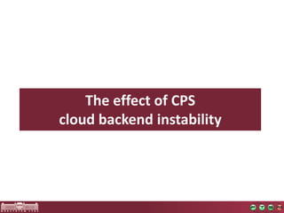 The effectof CPS cloudbackendinstability  