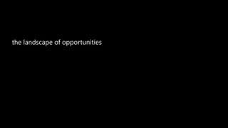 the landscape of opportunities
 