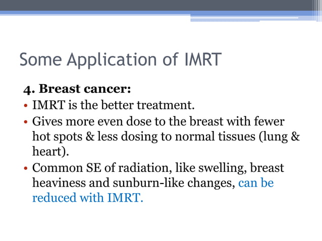 IMRT: Intensity Modulated Radiotherapy | PPTX | Cancer | Diseases and ...