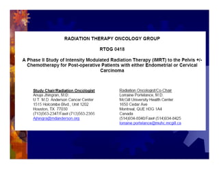 Imrt In Gynecologic Malignancies