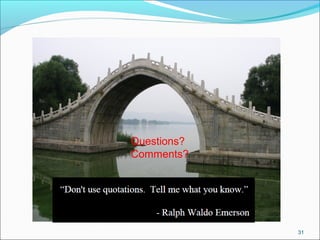 31
Questions?
Comments?
 