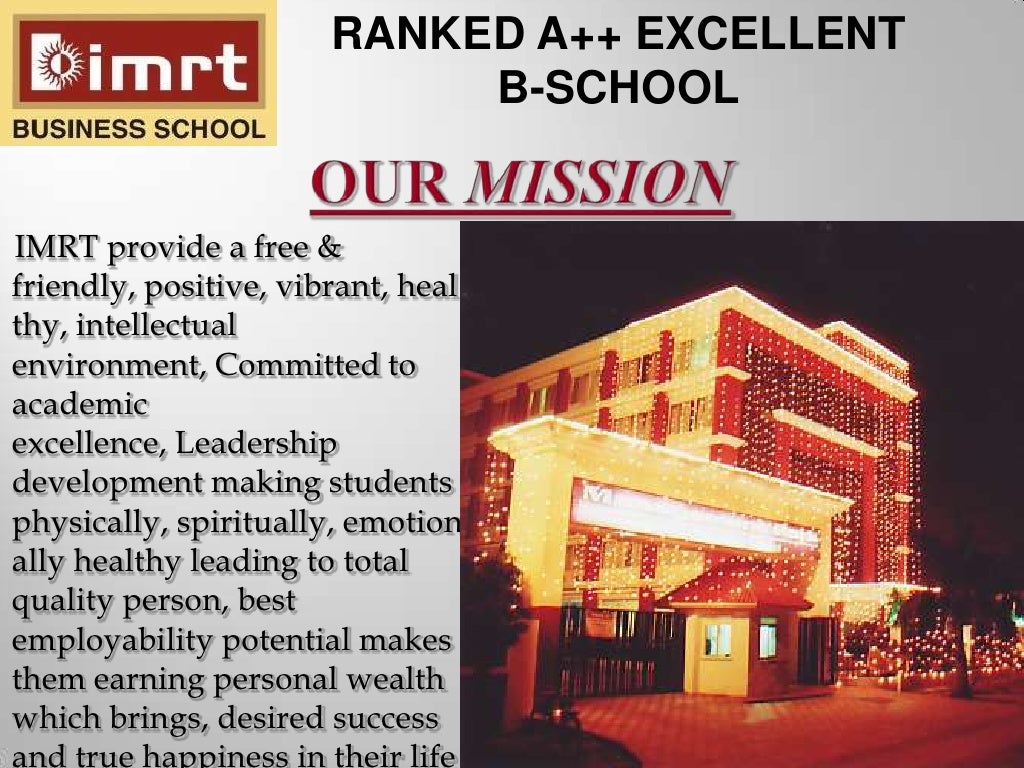 IMRT Business School, Lucknow