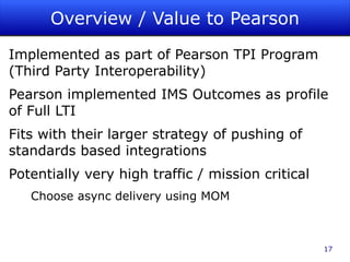 Details on Results A person's grade on a particular line item 