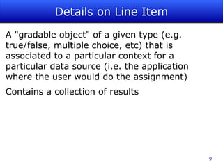 How to exchange assignment and grade data in a standard way 