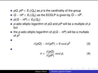 Discrete Logarithm Problem over Prime Fields, Non-canonical Lifts and ...