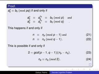 Discrete Logarithm Problem over Prime Fields, Non-canonical Lifts and ...