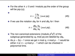 Discrete Logarithm Problem over Prime Fields, Non-canonical Lifts and ...
