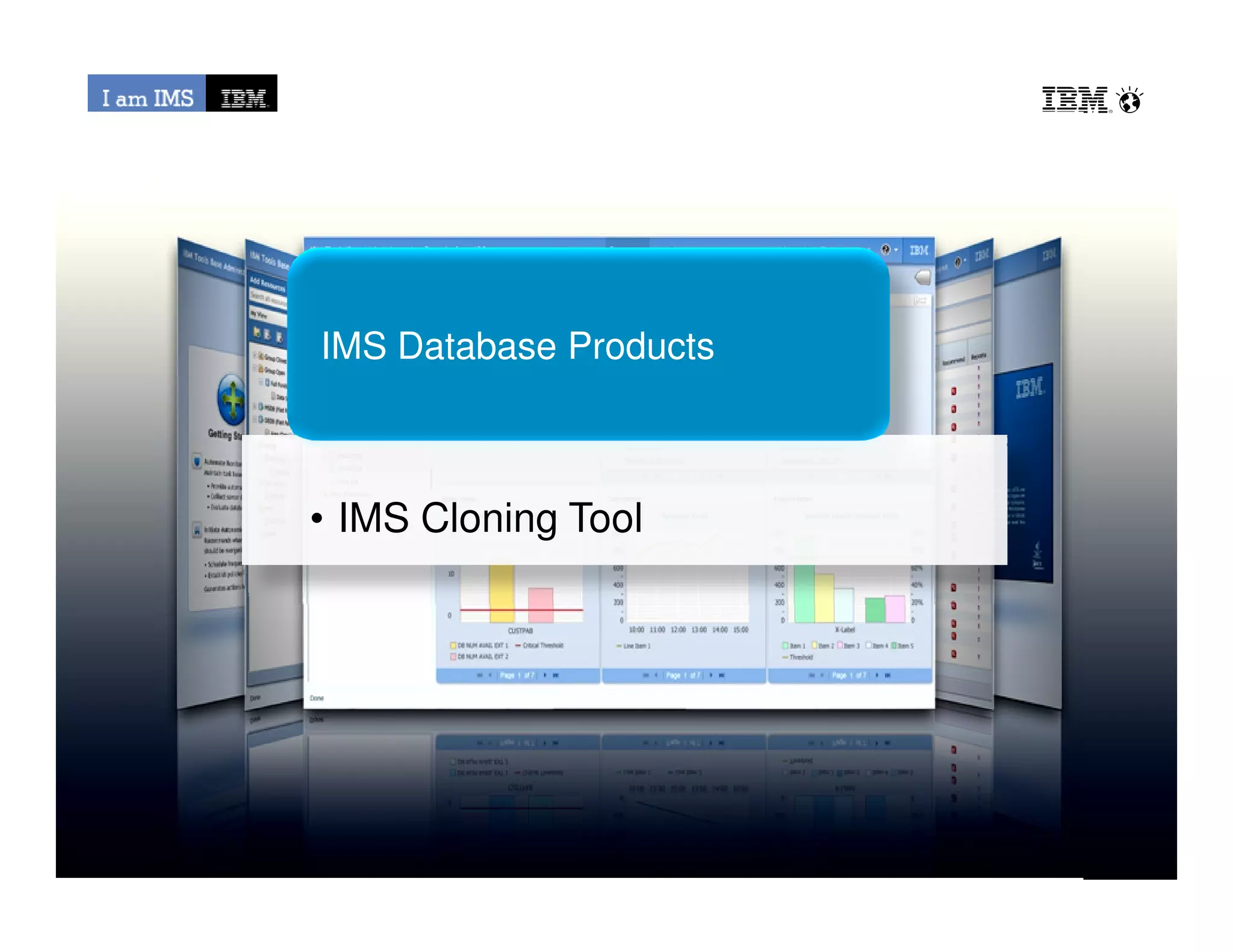 IMS Database Products
© 2013 IBM Corporation
• IMS Cloning Tool
 