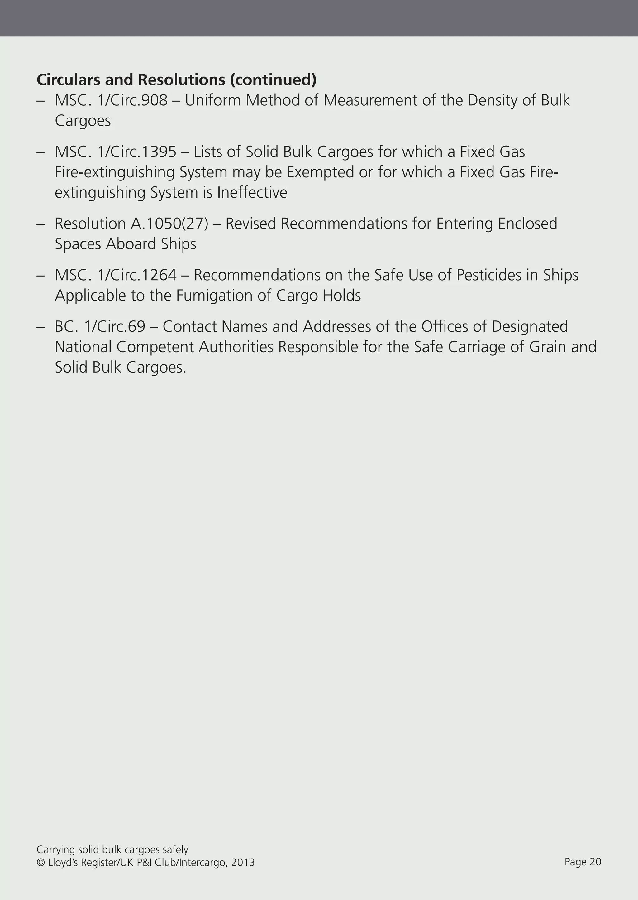 Imsbc code pocket guide | PDF