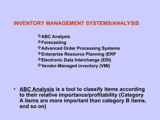 Tools and Techniques of Inventory Management and it's Importance | PPT