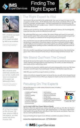 IMS ExpertServices Brochure