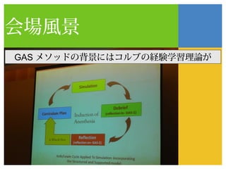 会場風景
GAS メソッドの背景にはコルブの経験学習理論が
 