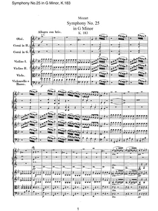 Symphony No.25 in G Minor, K.183
1
 