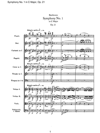 Symphony No. 1 in C Major, Op. 21
1
 