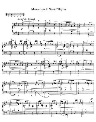 " Minueto sobre el nombre Haydn". Ravel