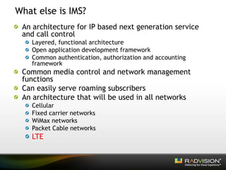 LTE – the Future of IMS Slide 18