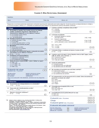 Valoración Geronto Geriatrica IMSS | PDF