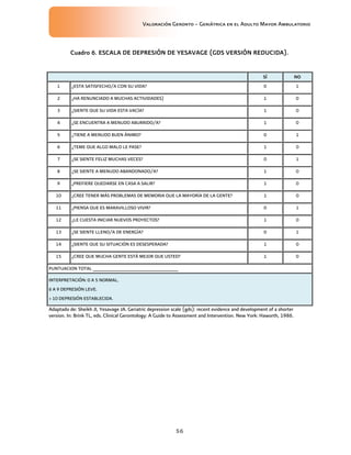 Valoración Geronto Geriatrica IMSS | PDF
