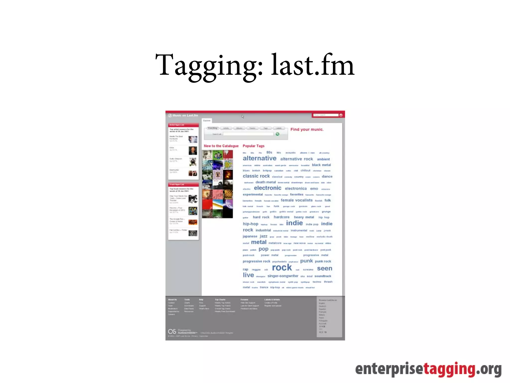 Tagging: last.fm
 