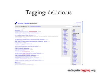 Tagging: del.icio.us
 