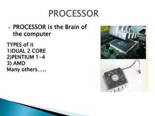 Computer hardware presentation | PPTX