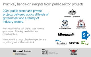 Practical, hands-on insights from public sector projects
200+ public sector and private
projects delivered across all leve...