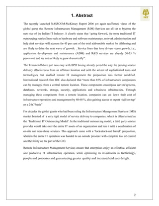 Final year project on Remote Infrastructure Management | PDF