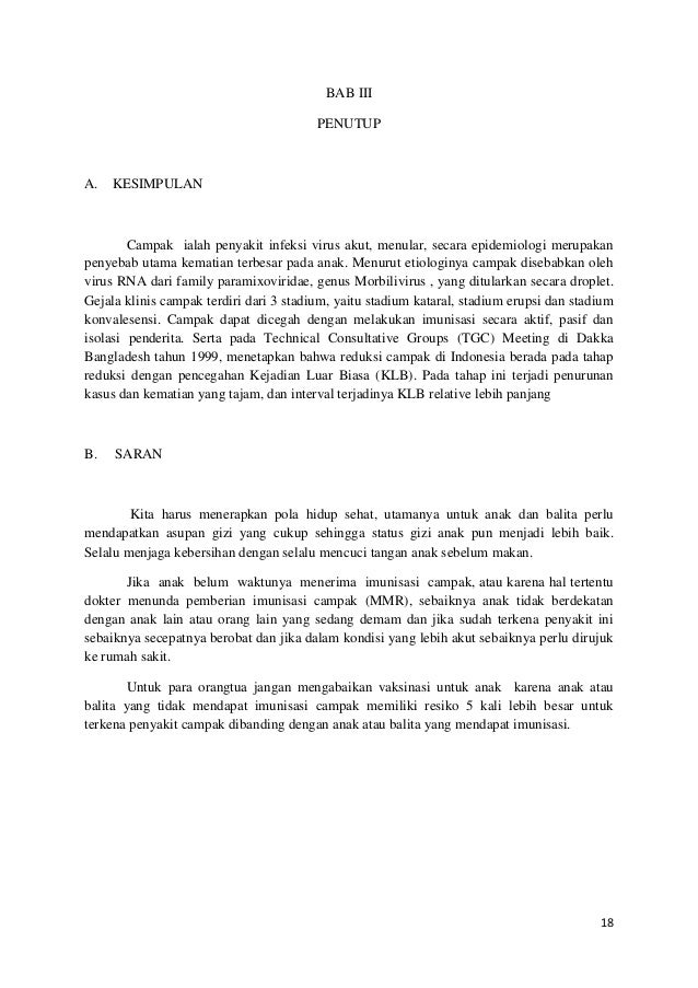 Imunisasi Campak Pada Anak