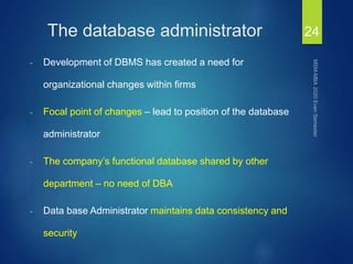 Information Management unit 3 Database management systems | PPTX