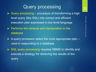 Information Management unit 3 Database management systems | PPTX
