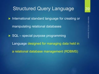 Information Management unit 3 Database management systems | PPTX
