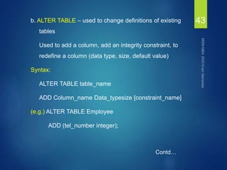 Information Management unit 3 Database management systems | PPTX