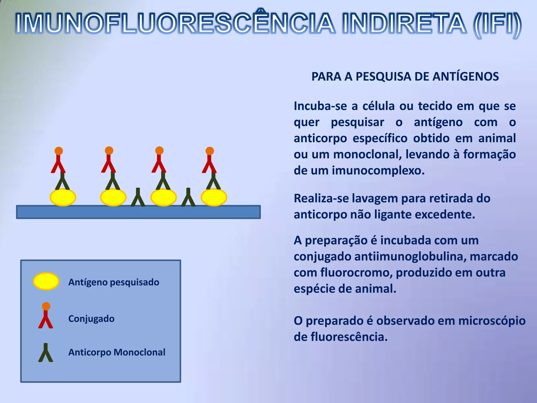 CARACTERÍSTICAS BÁSICAS TIPOS DE REAÇÃO:Detecção de AgDetecção de AgDetecção de AcINDIRETADIRETA