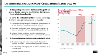 10 / 30
LA SOSTENIBILIDAD DE LAS FINANZAS PÚBLICAS EN ESPAÑA EN EL SIGLO XXI
Fuente: Banco de España.
 El desajuste perma...