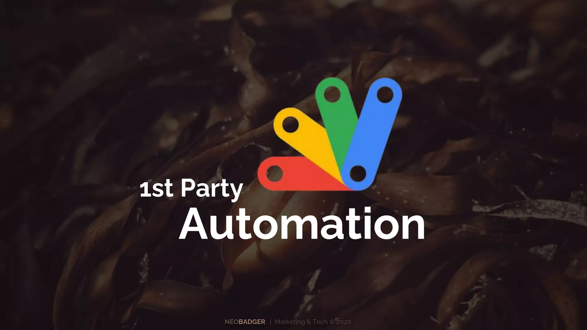 NEOBADGER | Marketing & Tech © 2020
1st Party
Automation
 