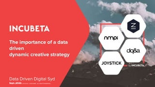 ©2020 DQ&A. ©2020 JOYSTICK. ©2020 NMPi. ALL RIGHTS RESERVED.
The importance of a data
driven
dynamic creative strategy
Data Driven Digital Syd
Sept 2020
 