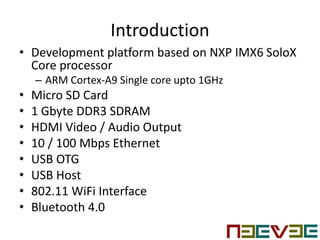 NXP i.MX6 Multi Media Processor & Peripherals | PPTX